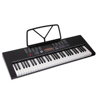 Piano Electrónico Educativo de 61 Teclas, 128 Ritmos, 128 Tonos, 8 Percusiones, 20 Canciones de Demostración, Color Rosa/Negro, Modelo Económico para Práctica