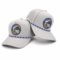 Gorra de Golf de 5 Paneles con Emblema de Goma, Logotipo Personalizado OEM, MOQ Bajo, Algodón Lavado, Cierre de Velcro, Ligera, Deportiva, para Hombre y Mujer