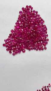 ทับทิมพม่าธรรมชาติคุณภาพสูงทรงกลม2-3มม. สีแดงสีชมพูเทียบขนาดอัญมณีหลวมสำหรับการทำเครื่องประดับ - Product Image 6