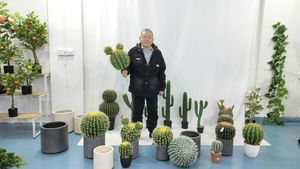 Aménagement paysager et jardinage et décoration de bureau à la maison ou à l'hôtel plante artificielle <span class=keywords><strong>Cactus</strong></span> Cm <span class=keywords><strong>Amazon</strong></span> vente chaude pilier de <span class=keywords><strong>cactus</strong></span> tropical - Product Image 4