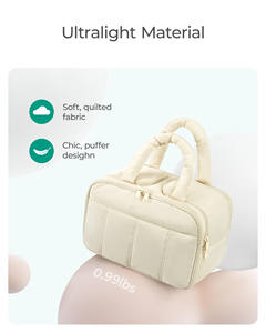 Women Chic <b>Toiletry</b> <b>Bag</b> Design Soft Padded Light Weight Puffer Makeup Pouch <b>Bag</b> for Travel - Product Image 2