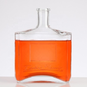 Bouteille en verre vide de 700 ml 750 ml pour XO Brandy <span class=keywords><strong>Cognac</strong></span>, carafe à spiritueux incurvée et plate haut de gamme pour Whisky Vodka <span class=keywords><strong>Liqueur</strong></span> avec bouchon - Product Image 6