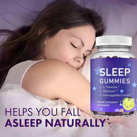 Bonbons gélifiés à la mélatonine pour femmes OEM, favorisant un sommeil profond, avec vitamine B6, huile de chanvre, ashwagandha, L-théanine, 5-HTP, certifiés Halal