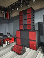 T.I Pro Audio Nouvelle Arrivée Enceinte de Scène Extérieure Puissante Double 12 Pouces 3 Voies Passive Line Array Boîtier en Contreplaqué de Bouleau 45Hz-20KHz