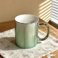 11oz OEM fait à la main en porcelaine osseuse couleur porcelaine électrolytique tasse en céramique tasse à café peut être personnalisé Logo cadeau