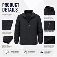 Blouson bomber décontracté pour homme, respirant, à séchage rapide, avec doublure en coton et fermeture éclair sur le devant, service OEM