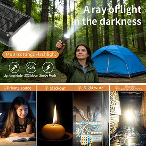 Nouvelle conception 2026 – Batterie solaire ABS 61200 mAh avec manivelle, charge rapide 15W, étanche IPX7, lampe de poche SOS et radio d'urgence - Product Image 3