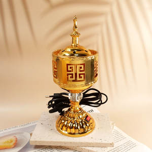 Di alta qualità stile Dubai bruciatore di incenso elettrico in <span class=keywords><strong>oro</strong></span> stile arabo in metallo Bakhoor bruciatore di incenso - Product Image 5