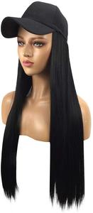 Cappello con <span class=keywords><strong>Parrucca</strong></span> Riccia 24 Pollici, Berretto da Baseball con Capelli Lunghi, Cappello Casual con <span class=keywords><strong>Parrucca</strong></span> <span class=keywords><strong>per</strong></span> Donne e Ragazze, Capelli Sintetici Senza Pizzo 60cm - Product Image 3