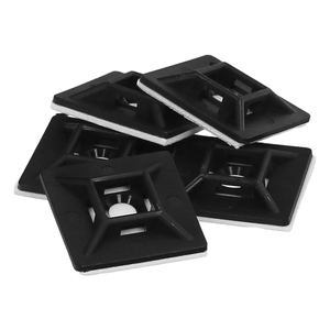 Base Adesiva per Fascette Stringicavo 19x19 mm. Nero. Confezione da 100 Unità - Product Image 1