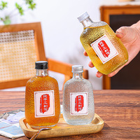 50cl 75cl licor transparente Gin Whisky Vodka Tequila botella de vidrio aceite de oliva café té jugo jengibre jarabe botella de vidrio 700ml con tapa