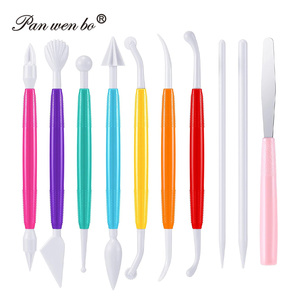10pcs Assorted Colors Plastic Clay Tools Cook Decorating Tools Clay Sculpting Modeling Double Head Ceramic Pottery Tool Kit