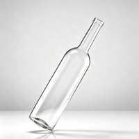 Vente en gros de bouteilles de vin en verre vides de 500 ml avec bouchon en liège, finition noire mate pour les boissons alcoolisées
