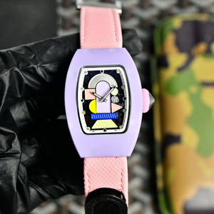 Modern Luxurious and Elegant Geometric Limited Edition 20mm <b>Rubber</b> Strap Color Automatic Mechanical <b>Watch</b> - Product Image 3