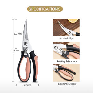 Cisaille à viande professionnelle en acier inoxydable, nouveau Design, lavable au lave-vaisselle - Product Image 2