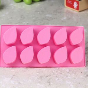10-Cavity Silicone Cake <b>Mould</b> Easy Washing Rectangle Leaf Shape <b>Soap</b> Pudding Ice Tray Container Stocked Cake Tools - Product Image 4