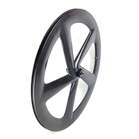 Personnalisé 5 Rayons Pneu Roue 20.5mm Large Pneu Roues Avant V Frein Vélo De Route Roue Arrière Piste Vélo Carbone Roue
