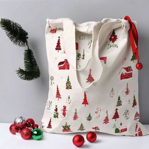 Custom Printing Christmas Japanese <b>Canvas</b> Shoulder <b>Bags</b>, with Company Logo Promotion Advertising <b>Canvas</b> <b>Drawstring</b> Backpack - Product Image 6