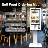 Oem Odm 32 pouces Pos Solution Kiosque de paiement en libre-service Kiosque d'accepteur de billets Paiement automatique Commande automatique pour restaurant cinéma