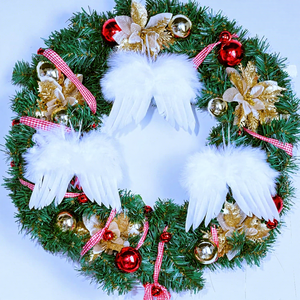 Naturale Mini piuma ali d'angelo per artigianato fai da te bianco appeso albero di natale festa decorazione per la casa ornamenti per bambini decorazioni - Product Image 1