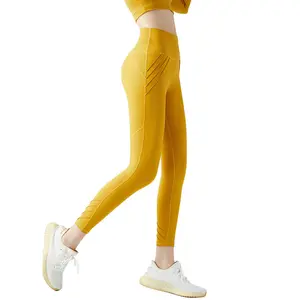 Ln269 a vita alta Yoga fitness allenamento Leggings invisibili tasca laterale 7/8 Capris