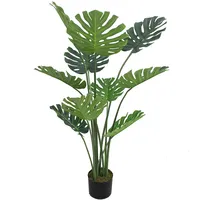 Vendita calda artificiale monstera foglie piante in plastica monstera bonsai per la decorazione domestica dell'ufficio