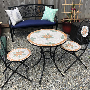 <span class=keywords><strong>Plateau</strong></span> <span class=keywords><strong>de</strong></span> <span class=keywords><strong>Table</strong></span> en mosaïque avec 2 chaises, meubles <span class=keywords><strong>de</strong></span> Patio, ensemble <span class=keywords><strong>de</strong></span> <span class=keywords><strong>Table</strong></span> <span class=keywords><strong>de</strong></span> bistrot - Product Image 2