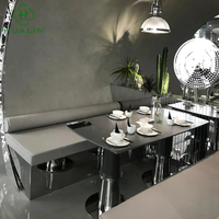 HUALIN Table à Manger en Pierre Frittée de Haute Qualité, Style Moderne, pour Restaurant, Hôtel, Café, Ensemble Table et Chaises