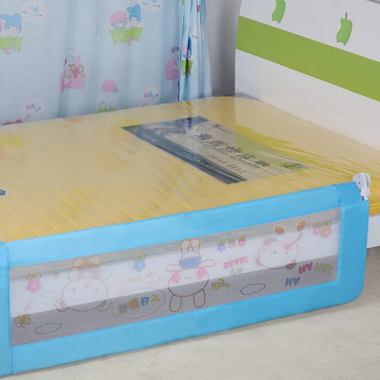 Çin fabrikada mavi bebek hokey koruyucu korkulukları yatak güvenlik çiti