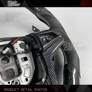 Volante Deportivo de Fibra de Carbono Personalizado para Chevrolet <span class=keywords><strong>Camaro</strong></span> 2012-2015 ZL1 Z28 SS RS Convertible con Pantalla LED de RPM - Product Image 4