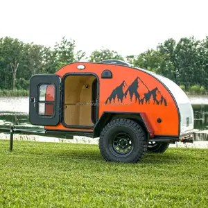 4x4 Mini Small Car Camping Trailer Aluminium Caravan Cheap Off Road Teardrop Travel Camper Trailer Tiny House Trailer On Wheels