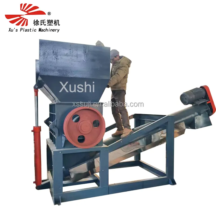 china supplier crushing waste plastic crusher for pp pet pvc bottles making plastic scrap flakes and plant