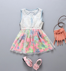 Vêtements en gros de mode coréenne, robe d'été en dentelle pour bébé - Product Image 4