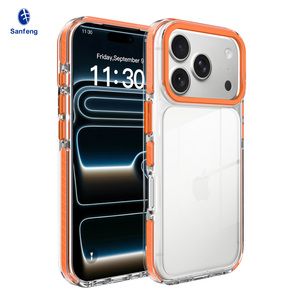 Funda Protectora para Teléfono con Logotipo Personalizado, Diseño Anti-Rayones, Marco Metálico Naranja para Lente, Protección Contra Impactos, Venta al Por Mayor - Product Image 1