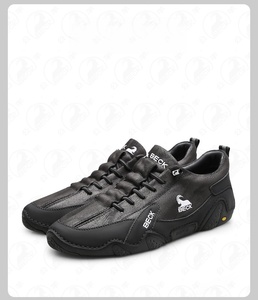 Zapatos Casuales Negros para Hombre, Nuevos, Transpirables, con Parte Superior de Cuero Genuino, Impermeables, con Suela Suave Antideslizante, Zapatos Deportivos Ligeros - Product Image 3