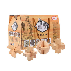 Wooden Kongming Lock <b>Puzzle</b> Set Educational Toy For Children 8-13 Years Unisex Gift With Multiple Designs - Product Image 5
