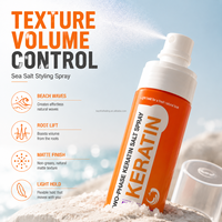 Spray au sel de mer à la kératine pour volume et texture, spray capillaire effet vague de plage pour cheveux fins, prêt à être expédié en stock