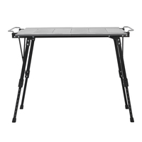Barbecue d'extérieur moderne de haute qualité, portable, léger, hauteur réglable, structure en alliage d'aluminium pliable, table IGT avec sac de rangement