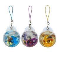Publicité promotionnelle personnalisée PVC porte-clés sac étiquette pendentif avec 2 couleurs de liquide