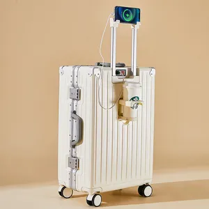 2024 Hot Sale Trolley Case Set ABS PC Film druck Design 3-teiliges Set Gepäck mit PP-Material und Schloss für Reisesc halen gepäck