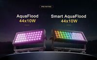 SHEHDS IP65 44*10W RGBW 4 en 1 Proyector LED DMX512 Estroboscópico de 25 Grados para Iluminación de Escenario y Pared en Eventos al Aire Libre, Bodas y Fiestas