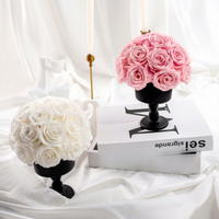Rose éternelle en forme de champignon dans un vase, coffret cadeau pour la Saint-Valentin pour femmes