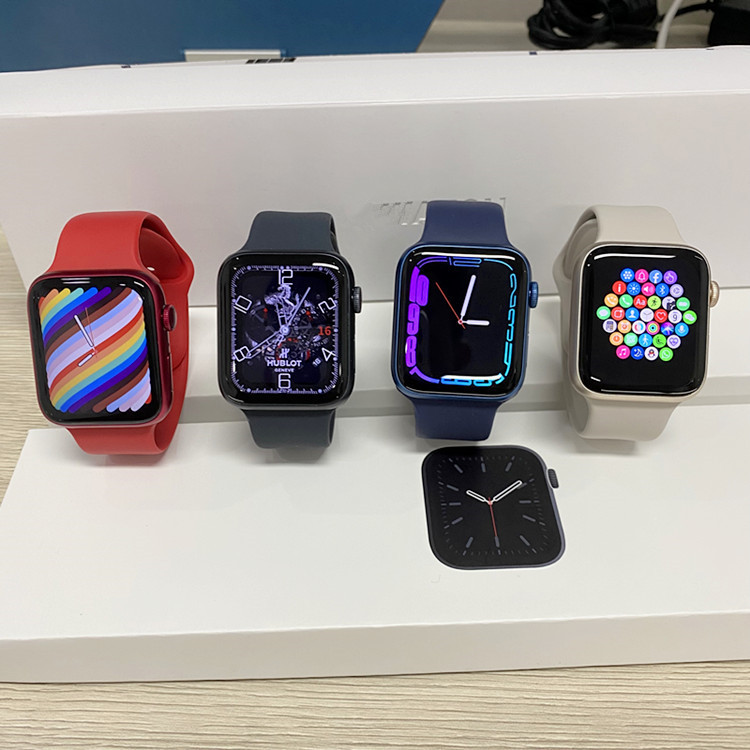 45 мм Смарт-часы 1:1 оригинальные часы серии 7 наручных часов iWatch, 7 iwo13 Смарт-часы спортивные часы беспроводной зарядки пластиковая упаковка для оптовых продаж