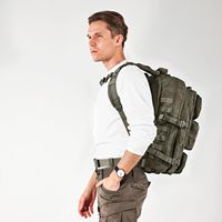 Sac à dos tactique de randonnée, sac à dos d'extérieur avec tissu Cordura imperméable et fonctions de rangement de survie