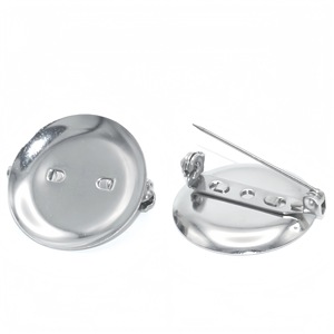 Clip de broche rond en acier inoxydable 25 mm, accessoires de bijouterie DIY pour la confection de vêtements - Product Image 2