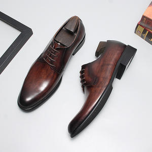 2025 nuevo modelo hecho a mano de cuero de vaca de grano superior para hombres zapatos de traje de negocios-zapatos de negocios de caballero en tamaño 37-46-Zapatos con cordones - Product Image 6