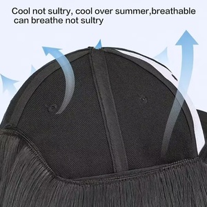 Perruques chapeau intégrées pour femmes, 10 pouces, <span class=keywords><strong>cheveux</strong></span> courts et raides, style bobo, avec casquette de baseball, résistantes à la chaleur et à taille ajustable - Product Image 4