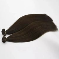 Extensions de cheveux russes pré-collées à la kératine, double épaisseur, Remy vierges, avec fixation par fusion, couleur personnalisable et toutes les qualités
