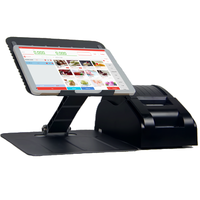 Support de tablette POS avec imprimante thermique de reçus de 80 mm, système POS portable pour tablette Android, caisse enregistreuse pour commerce de détail et restaurant