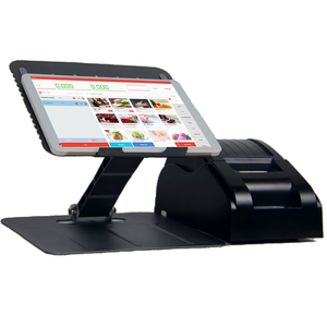 带 80 毫米热敏收据打印机的平板电脑 POS 支架 适用于 Android 平板电脑零售店、餐厅收银系统的便携式 POS 系统 - Product Image 1
